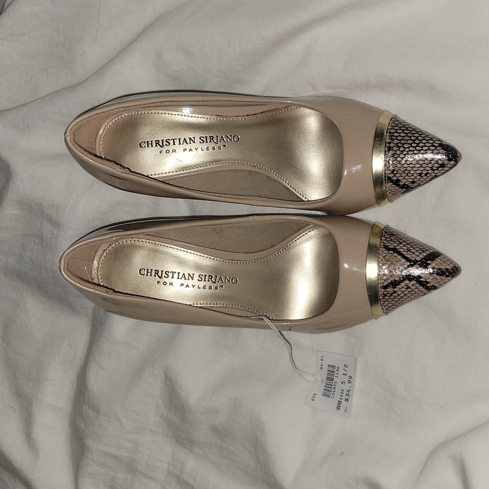 Christian Siriano Heels, Tan